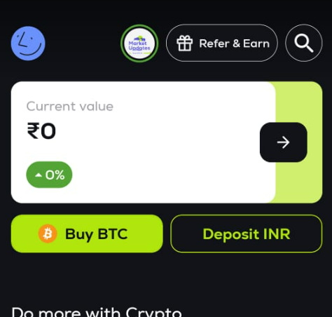 Abhi aapko coinswitch kuber Deposit INR button dikhega waha click kare