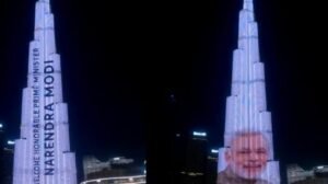 आतिथ्य का एक प्रतीक: दुबई का बुर्ज खलीफा पीएम मोदी के संबोधन के लिए चमका
